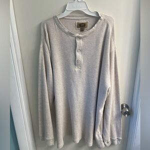 The Foundry Supply Co. Off-White Waffle Knit Henley